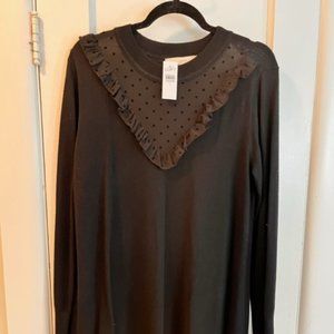 Loft Black Sweater Dress Size L- NWT